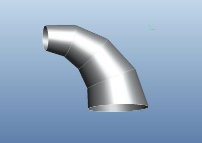 Ninety Degree Reducing Elbow in 4 Sections
